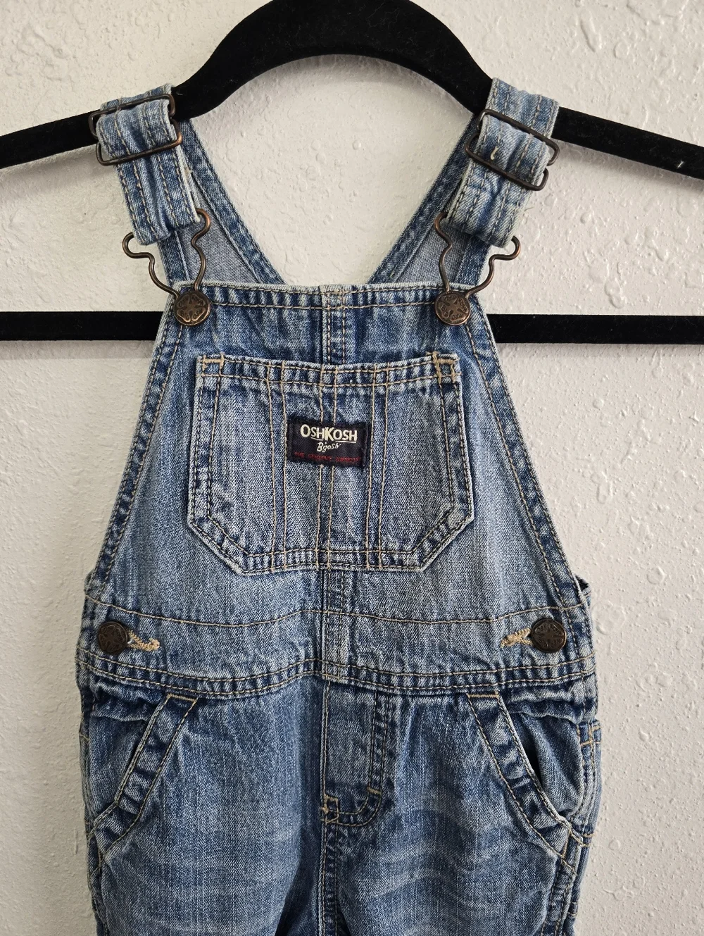 OshKosh B'gosh Light Blue Denim Overallsze 12 Months